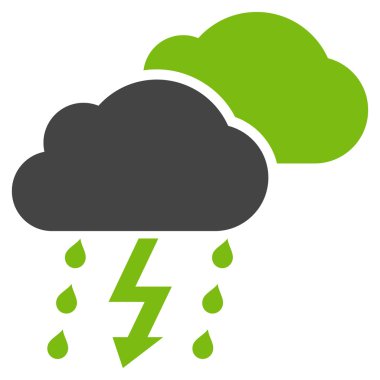 Fırtına düz vektör piktogram