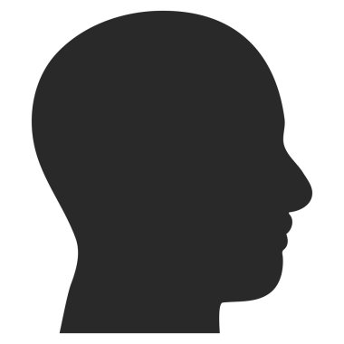 Kafa düz vektör piktogram profil