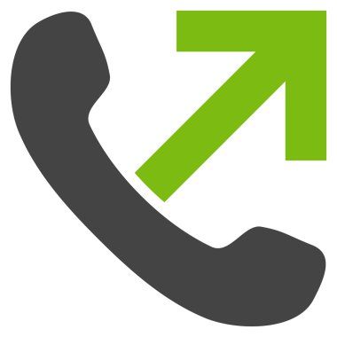 Giden çağrı düz vektör piktogram