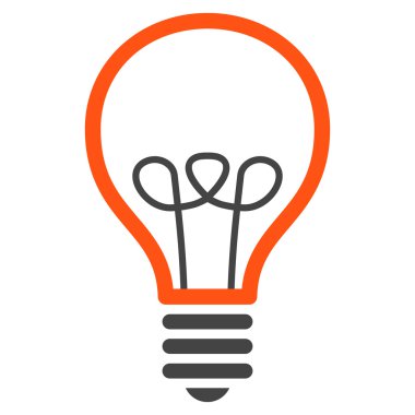 Lamba ampul düz vektör piktogram