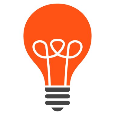 Lamba ampul düz vektör piktogram