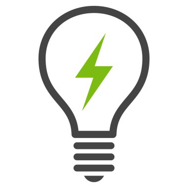 Elektrikli ampul düz vektör piktogram