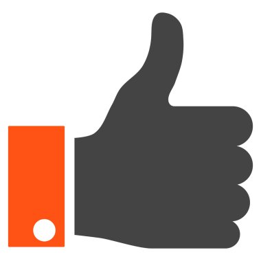 Düz vektör piktogram başparmak