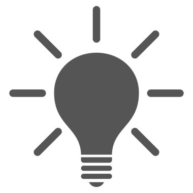 Ampul düz vektör piktogram