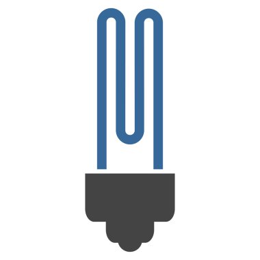 Floresan ampul düz vektör piktogram