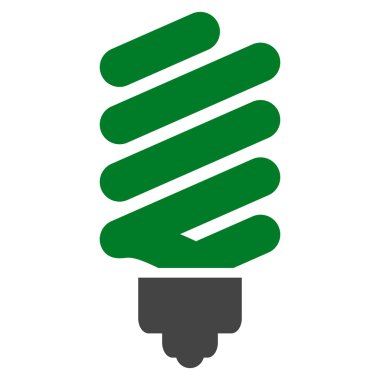 Floresan ampul düz vektör piktogram