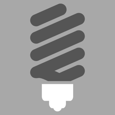 Floresan ampul düz vektör piktogram