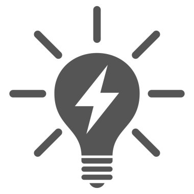 Elektrik ampulü düz vektör piktogram