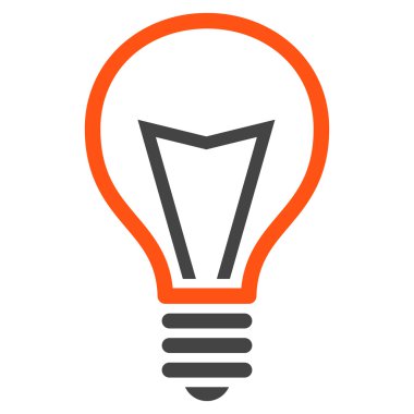 Lamba ampul düz vektör piktogram