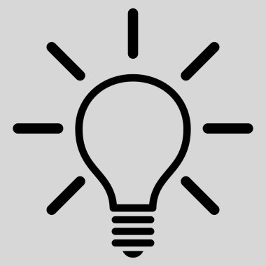 Ampul düz vektör piktogram