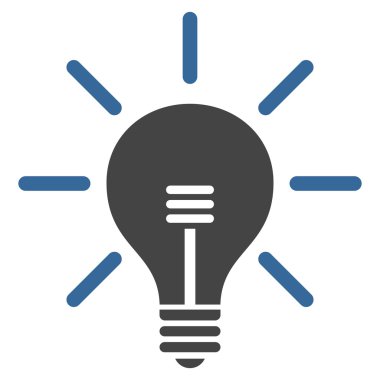 Ampul düz vektör piktogram