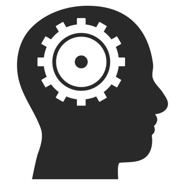 Akıl düz vektör piktogram