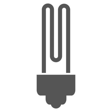 Floresan ampul düz vektör piktogram