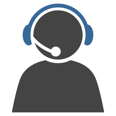 Çağrı Merkezi operatörü düz vektör piktogram