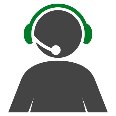 Çağrı merkezi Yöneticisi düz vektör piktogram