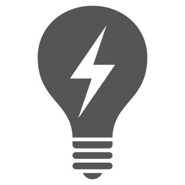 Elektrik ampul düz vektör piktogram