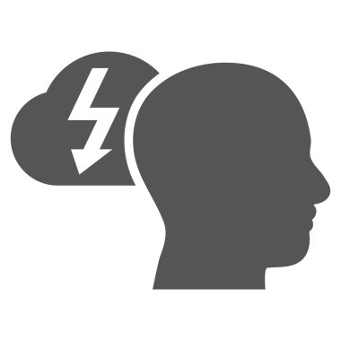 Beyin fırtınası düz vektör piktogram