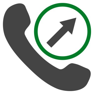 Giden çağrı düz vektör piktogram