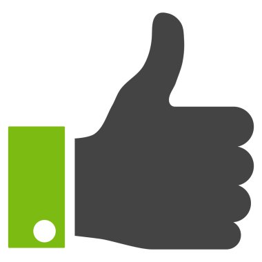 Düz vektör piktogram başparmak