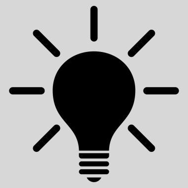 Ampul düz vektör piktogram