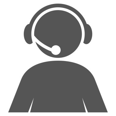 Çağrı merkezi Yöneticisi düz vektör piktogram