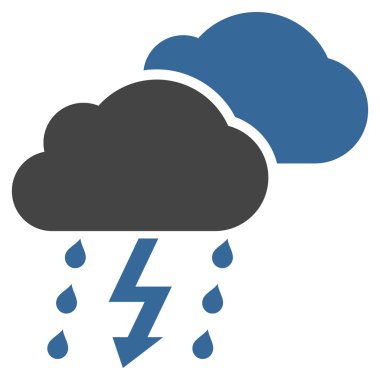 Fırtına düz vektör piktogram