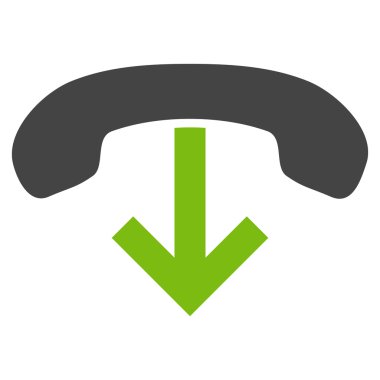 Düz vektör piktogram telefon asmak