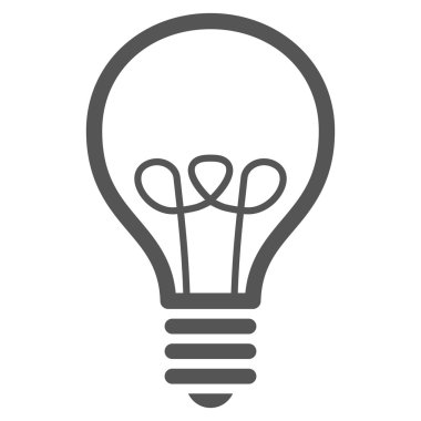 Lamba ampul düz vektör piktogram