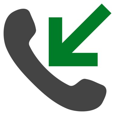 Gelen çağrı düz vektör piktogram