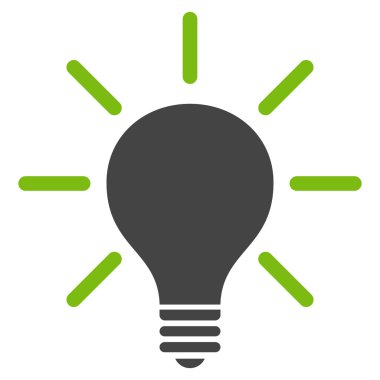 Ampul düz vektör piktogram