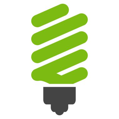 Floresan ampul düz vektör piktogram