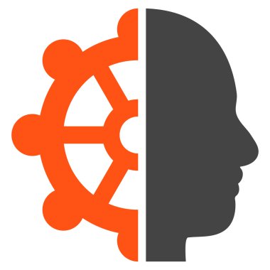 Akıl düz vektör piktogram