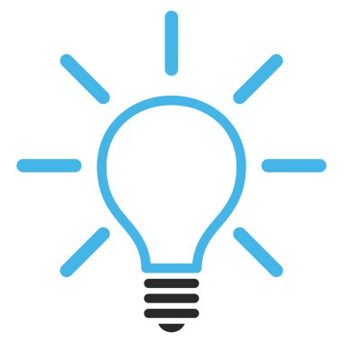 Ampul düz vektör piktogram