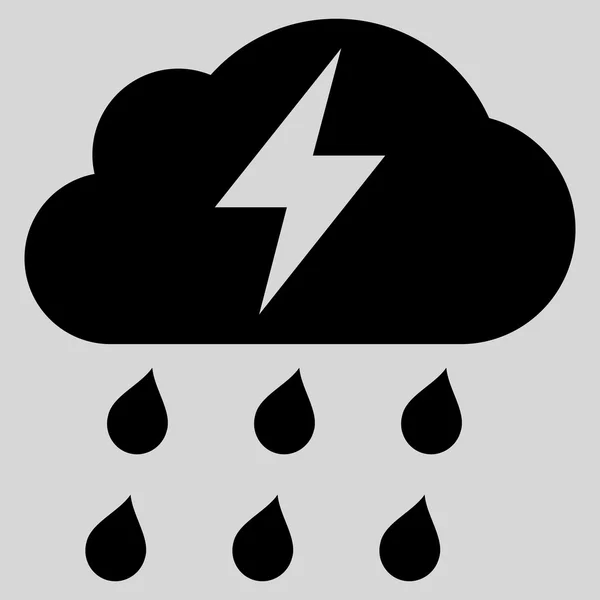 Gewitter flaches Vektor-Piktogramm — Stockvektor