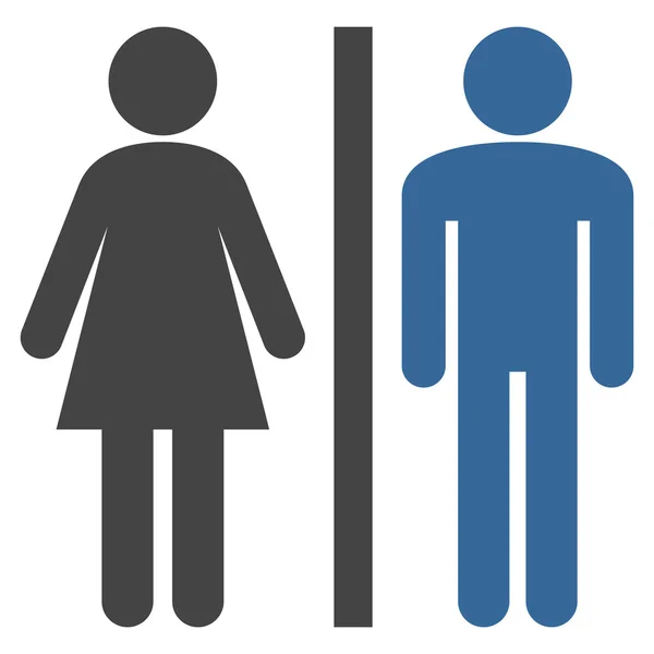 厕所的人平矢量象形图 — 图库矢量图片