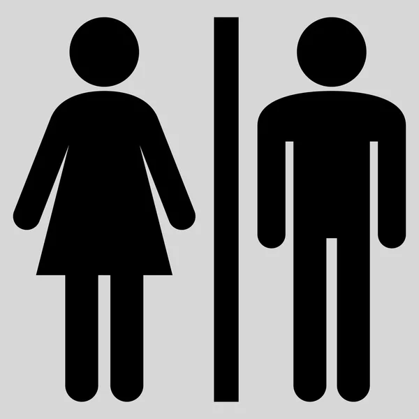 Pictogramme vectoriel plat de personnes de toilette — Image vectorielle