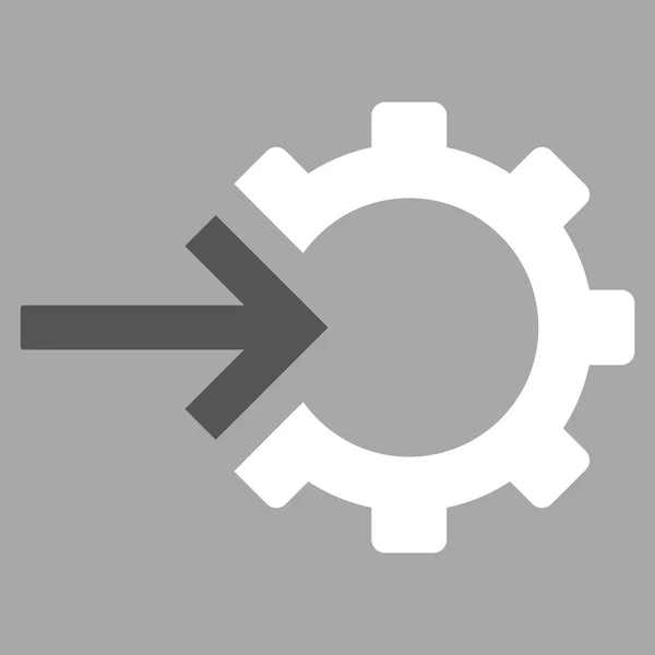 Cog Integração Vetor plano Pictograma —  Vetores de Stock