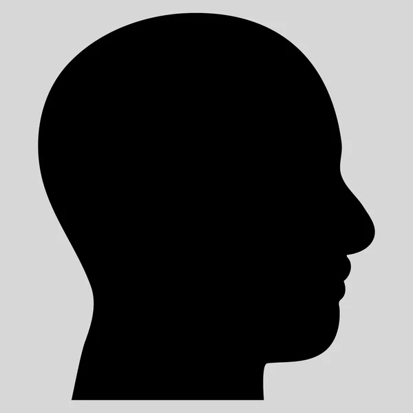Profil de tête Pictogramme vectoriel plat — Image vectorielle