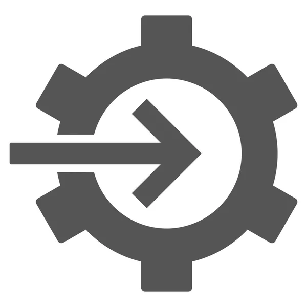 Pictograma plano de vectores de integración de engranajes — Vector de stock