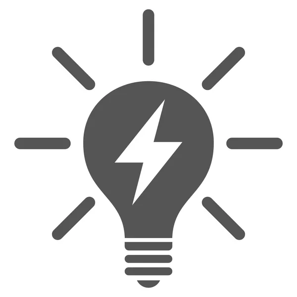 Pictogramme à vecteur plat à ampoule électrique — Image vectorielle