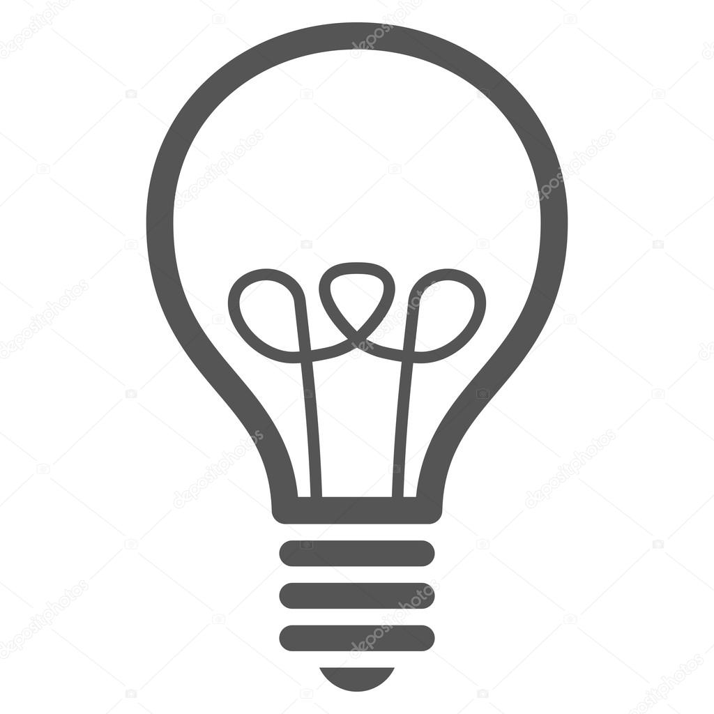 Lamp Bulb Flat Vector Pictogram