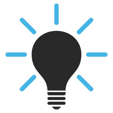 Ampul düz vektör piktogram