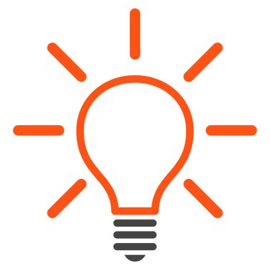 Ampul düz vektör piktogram