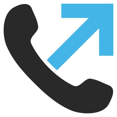 Giden çağrı düz vektör piktogram