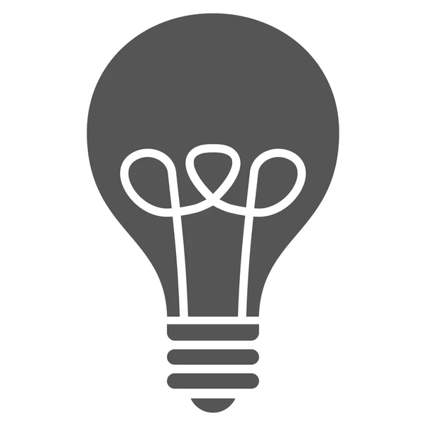 ランプ電球フラット ベクトル絵文字 — ストックベクタ