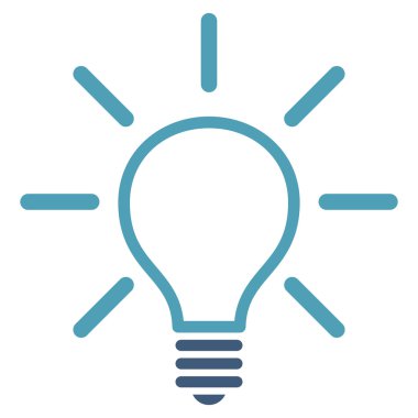 Ampul düz vektör piktogram