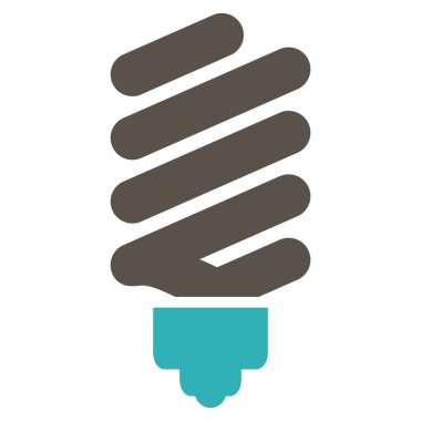 Floresan ampul düz vektör piktogram