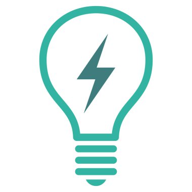 Elektrikli ampul düz vektör piktogram