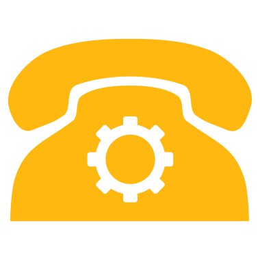 Telefon Sistemi Kontrol Düz Vektör Pictogram