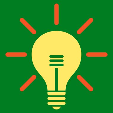 Ampul düz vektör piktogram